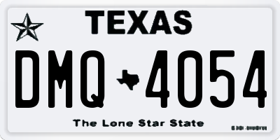 TX license plate DMQ4054