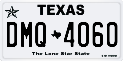 TX license plate DMQ4060