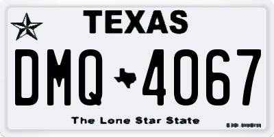 TX license plate DMQ4067