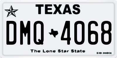 TX license plate DMQ4068