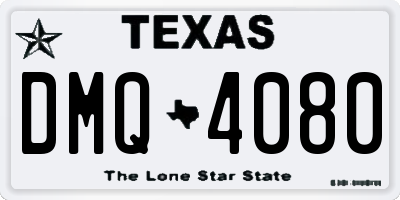 TX license plate DMQ4080