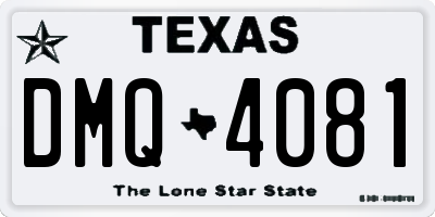 TX license plate DMQ4081