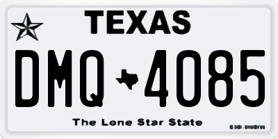 TX license plate DMQ4085