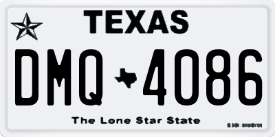 TX license plate DMQ4086
