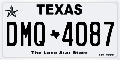 TX license plate DMQ4087