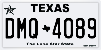 TX license plate DMQ4089