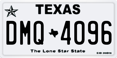 TX license plate DMQ4096