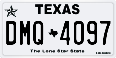 TX license plate DMQ4097