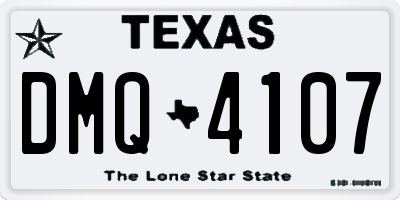 TX license plate DMQ4107