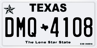 TX license plate DMQ4108