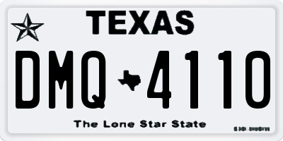 TX license plate DMQ4110