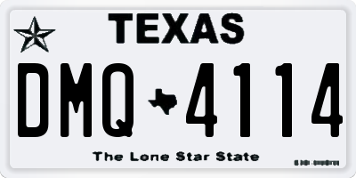 TX license plate DMQ4114
