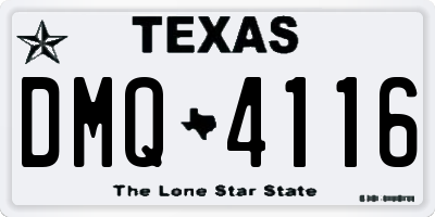 TX license plate DMQ4116