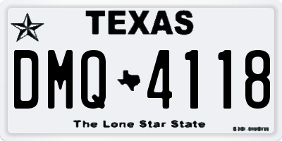 TX license plate DMQ4118