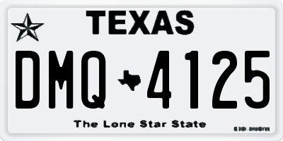 TX license plate DMQ4125