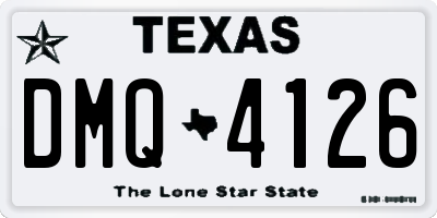 TX license plate DMQ4126