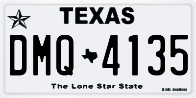 TX license plate DMQ4135