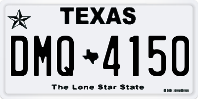 TX license plate DMQ4150