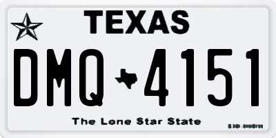 TX license plate DMQ4151