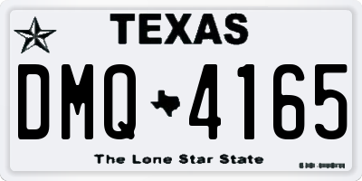 TX license plate DMQ4165