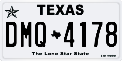 TX license plate DMQ4178