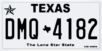 TX license plate DMQ4182