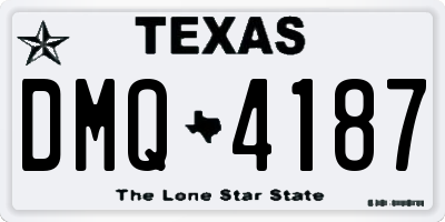 TX license plate DMQ4187