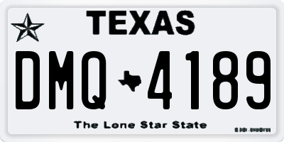 TX license plate DMQ4189