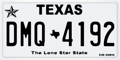 TX license plate DMQ4192
