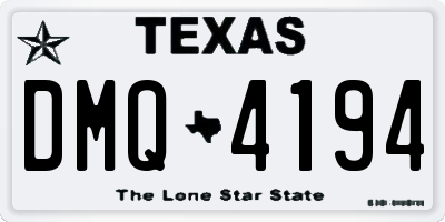TX license plate DMQ4194