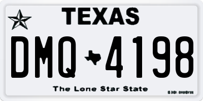 TX license plate DMQ4198