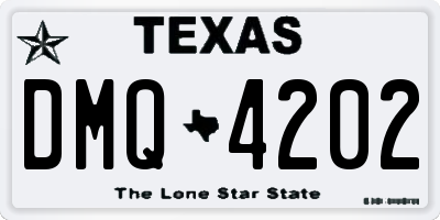 TX license plate DMQ4202