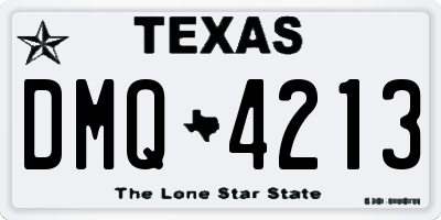 TX license plate DMQ4213