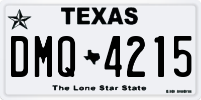 TX license plate DMQ4215