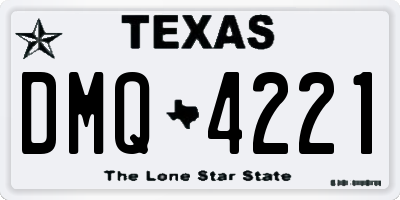 TX license plate DMQ4221