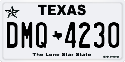 TX license plate DMQ4230