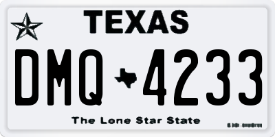 TX license plate DMQ4233