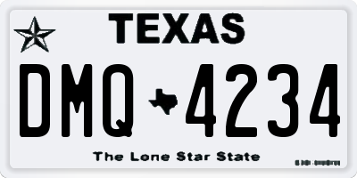 TX license plate DMQ4234
