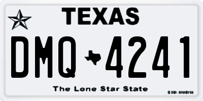 TX license plate DMQ4241