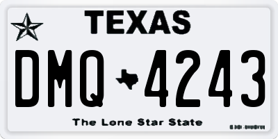 TX license plate DMQ4243