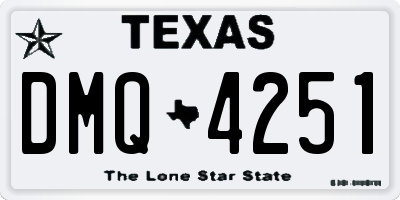 TX license plate DMQ4251