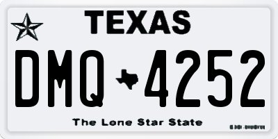 TX license plate DMQ4252