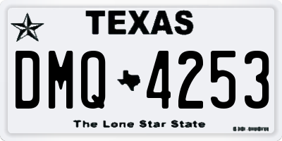 TX license plate DMQ4253