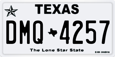 TX license plate DMQ4257