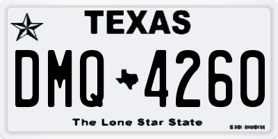 TX license plate DMQ4260