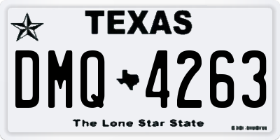 TX license plate DMQ4263