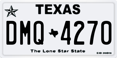TX license plate DMQ4270