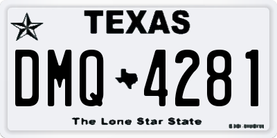 TX license plate DMQ4281