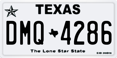 TX license plate DMQ4286