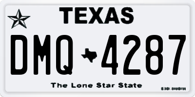 TX license plate DMQ4287
